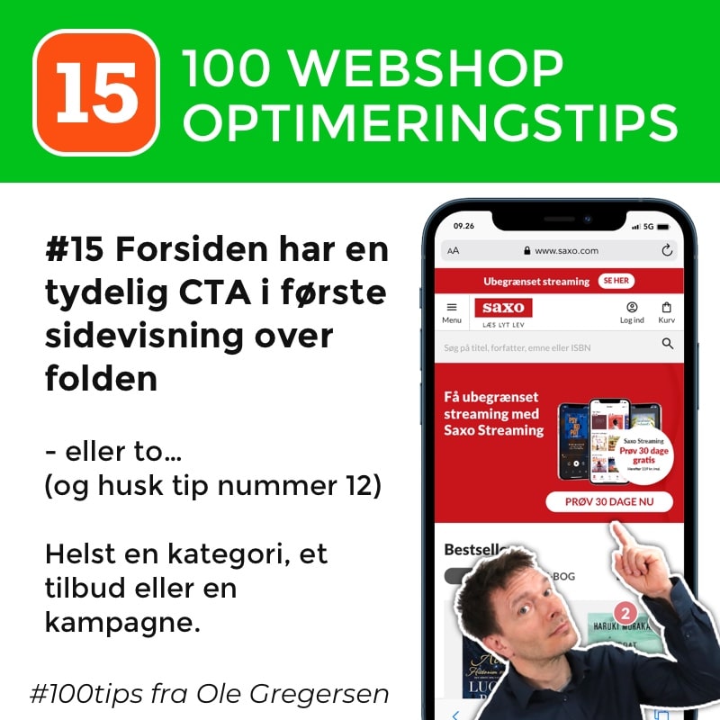 Webshop tip nummer 15 ud af 100 med Ole Gregersen